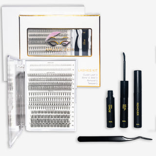 Mixed DIY Lash Clusters Kit with Bottom Lashes